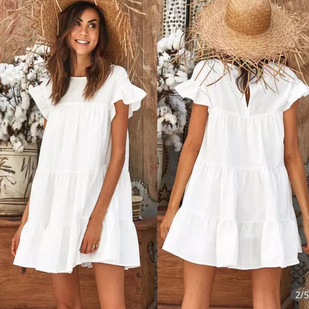 Shirt/dress with ruffles